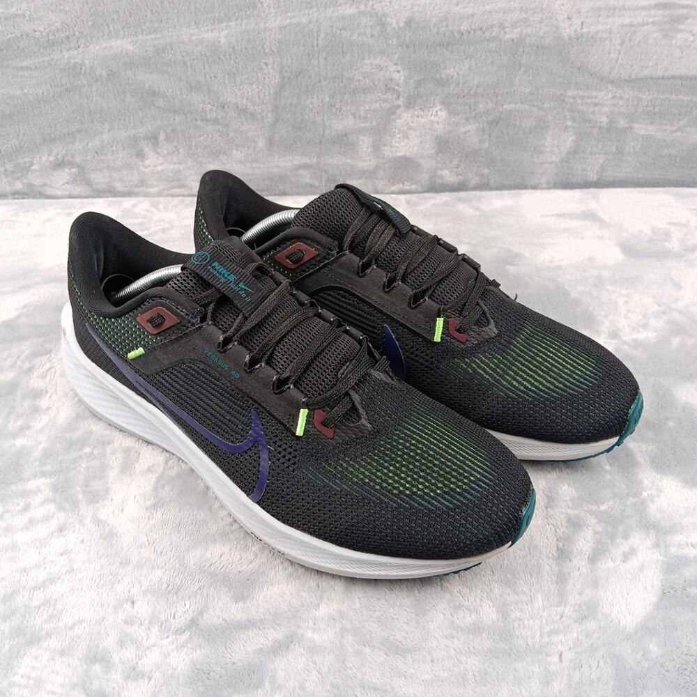 Nike Air Zoom Pegasus 40 Men's 11.5 Black Purple Green UK 10.5 EUR 45.5